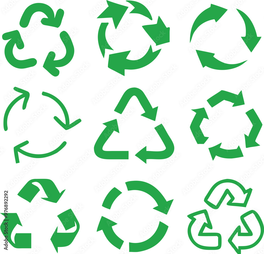Obraz premium Recycling icon collection. Vector 
