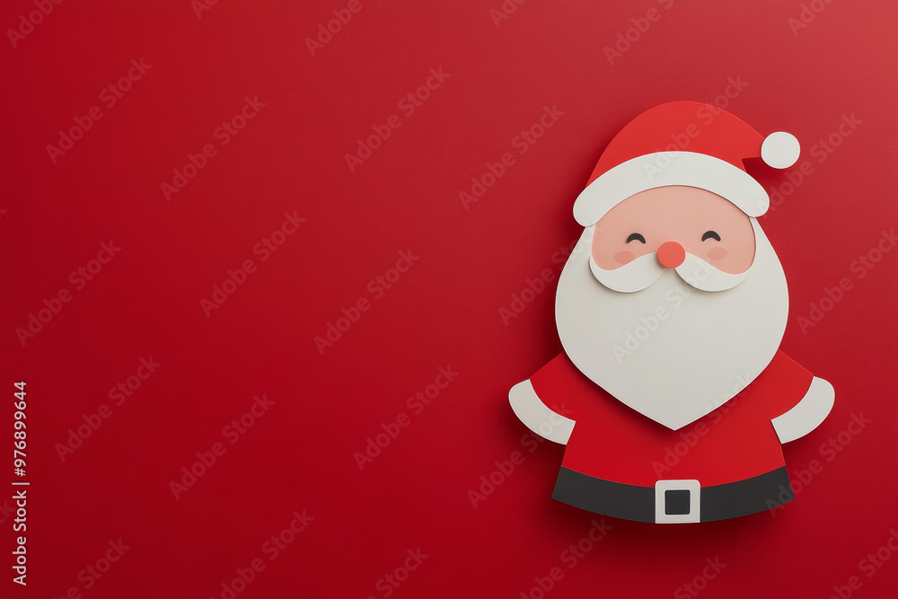 Festive Christmas Background Featuring Abstract Santa Design with Space for Text Festive Christmas Background Featuring Abstract Santa Design with Space for Text