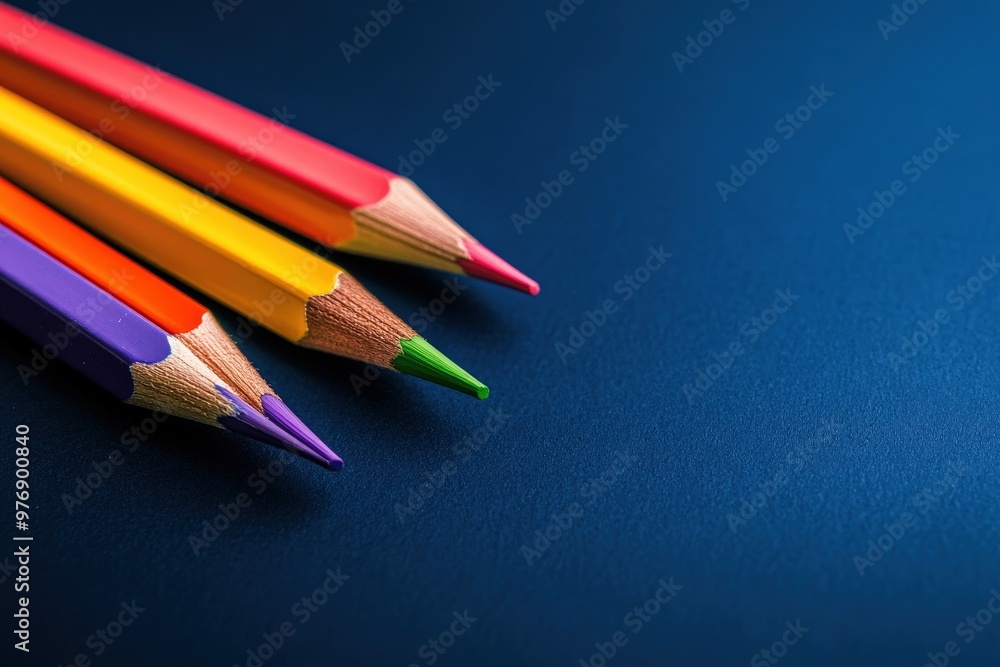 Vibrant Spectrum of Colorful Wooden Pencils Arranged in a Row on White Background - Back to School Concept. Beautiful simple AI generated image Vibrant Spectrum of Colorful Wooden Pencils Arranged in a Row on White Background - Back to School Concept. Beautiful simple AI generated image