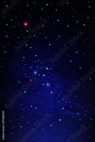 Space Night Sky and Star Background,Starry Universe Blue Sky Galaxy,Cloud with Nebula and Stars in Winter Night,Nature Stardust field in deep universe, Milky way galaxy