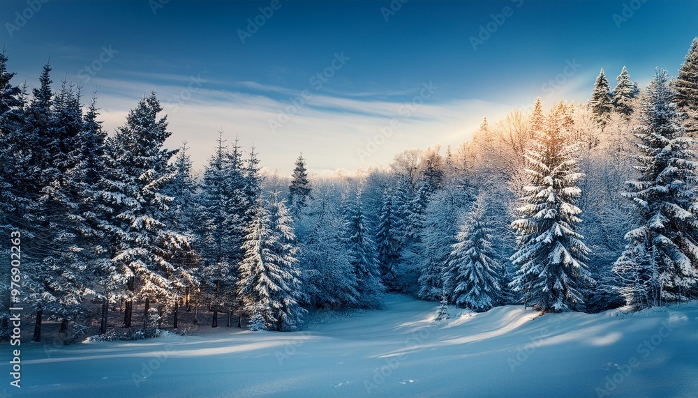 Fototapeta premium Winter wonderland with snow