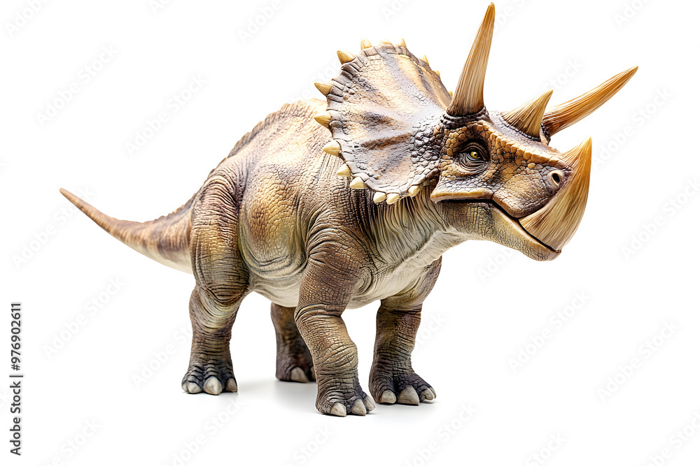 Realistic Triceratops isolated on white background Realistic Triceratops isolated on white background