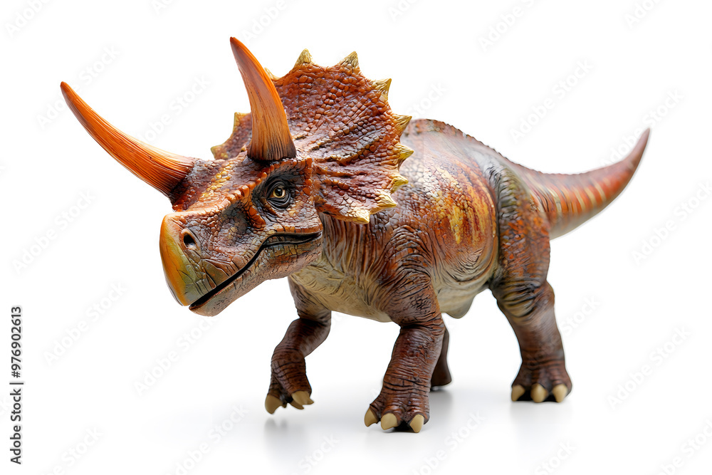 Fototapeta premium Realistic Triceratops isolated on white background