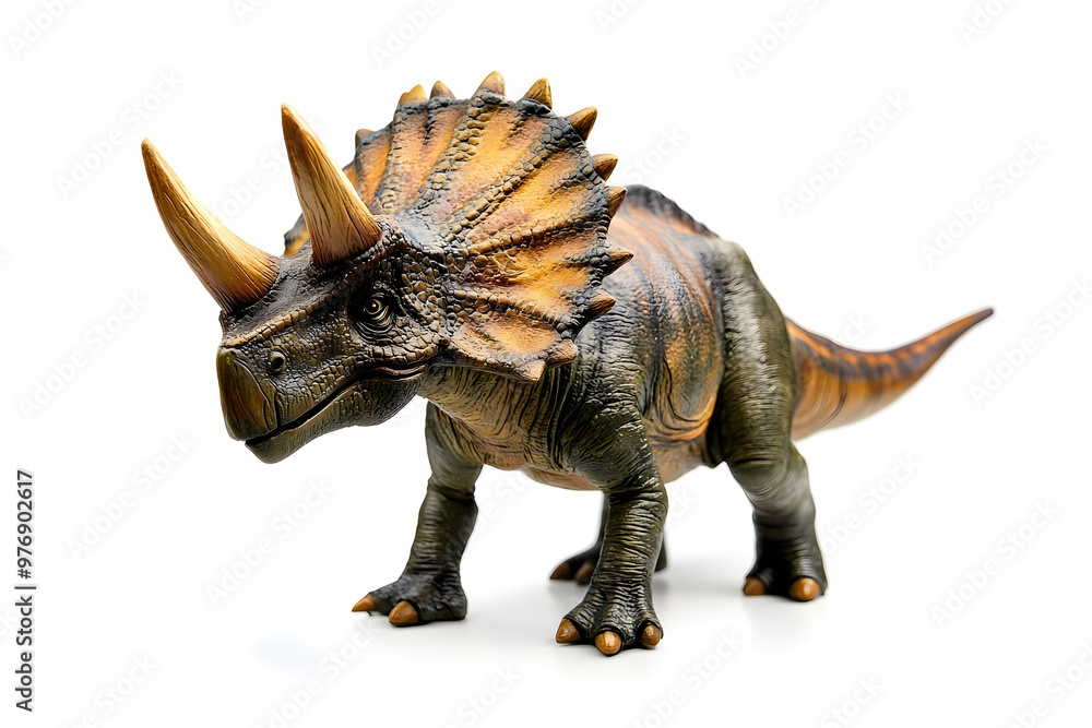 Realistic Triceratops isolated on white background Realistic Triceratops isolated on white background