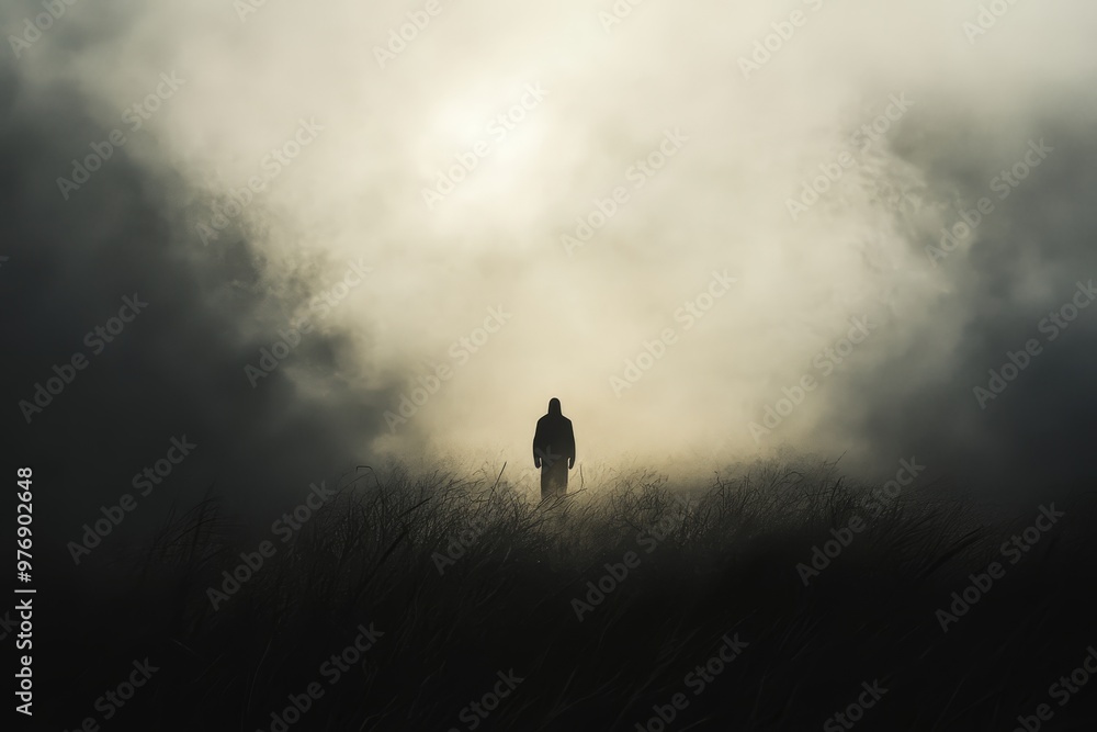 Asteroid belt with glowing rocks and cosmic dust in deep space, suitable for sci-fi backgrounds.. Beautiful simple AI generated image