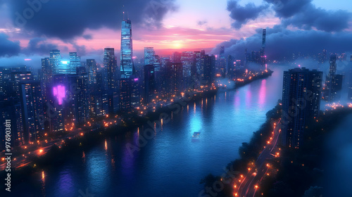 A breathtaking aerial view ...