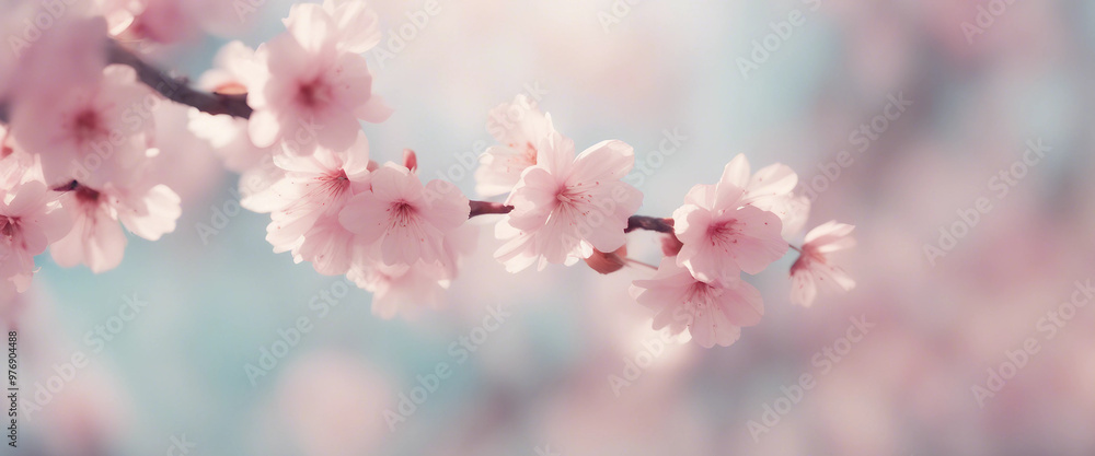 Cherry blossom background music notes pastel watercolor Cherry blossom background music notes pastel watercolor