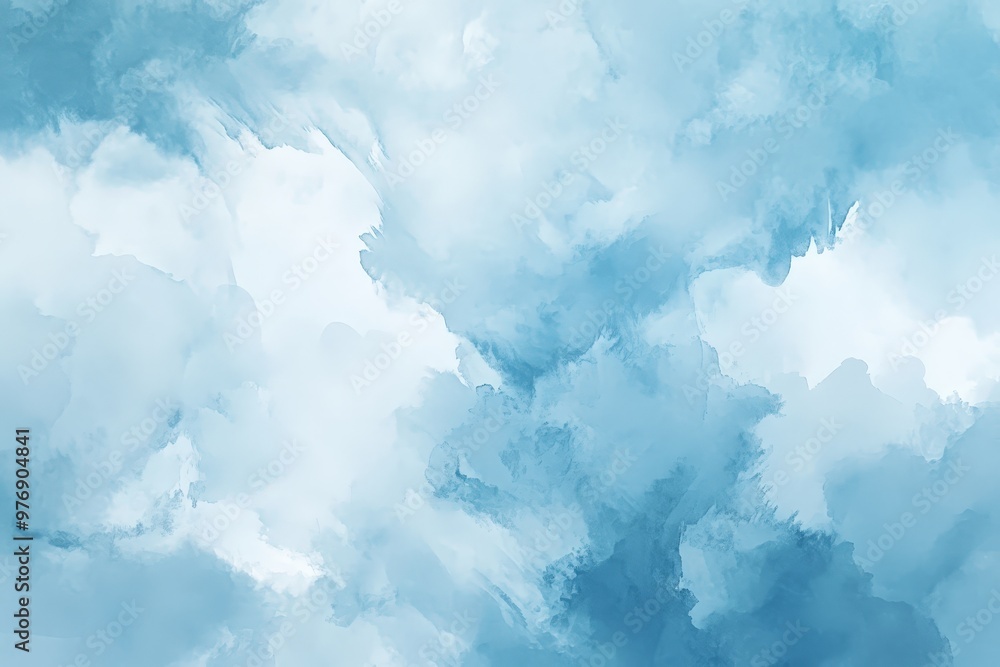 Soft, cloud-like formations in pastel white and blue tones, transitioning seamlessly, creating a calming and tranquil abstract sky. Beautiful simple AI generated image Soft, cloud-like formations in pastel white and blue tones, transitioning seamlessly, creating a calming and tranquil abstract sky. Beautiful simple AI generated image