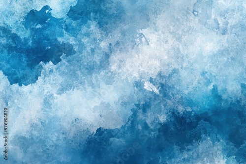 Soft, cloud-like formations in pastel white and blue tones, transitioning seamlessly, creating a calming and tranquil abstract sky. Beautiful simple AI generated image