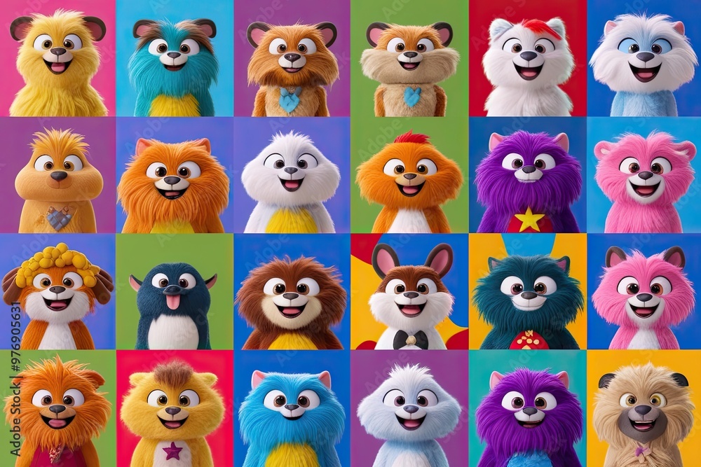Playful Cheerful Furry Creatures 3D Render in Vibrant Comic Style Gallery Playful Cheerful Furry Creatures 3D Render in Vibrant Comic Style Gallery