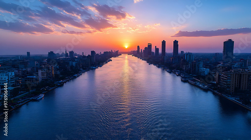 A breathtaking sunset over ...