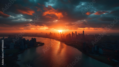 A breathtaking sunset over ...