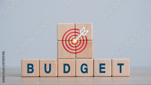 2025 Budget for money planning and allocation concept. 2025 Budget planning concept.