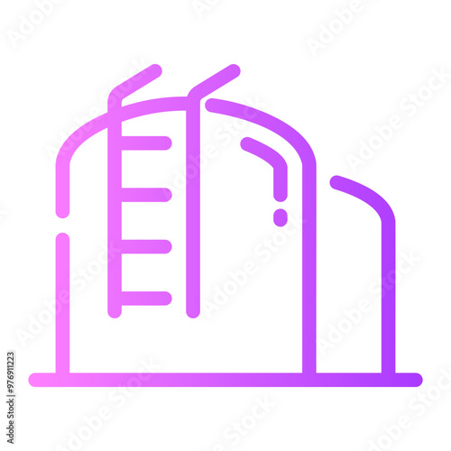 water tank Line Gradient Icon