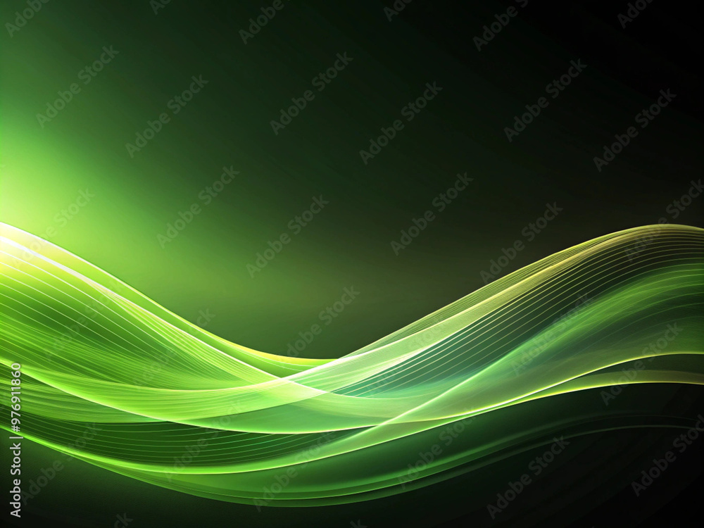 Fototapeta premium abstract green wave background