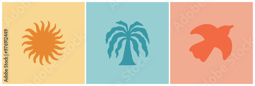 Abstract Boho Sea Vector Icon. Groovy And Wavy Organic Silhouette for Contemporary Summer Logo, Print. Boho Hand Drawn Coastal Design. Modern Poster with Irregular Cutout Sea Shape. Naive Art Style