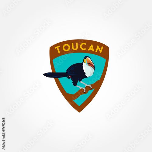Logo Illustration Mascot Of Toucan With Illustration Of Basket Ball