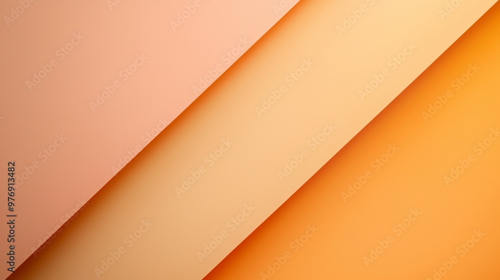 Paper layer diagonal with peach color smooth with shadow for background presentation Paper layer diagonal with peach color smooth with shadow for background presentation