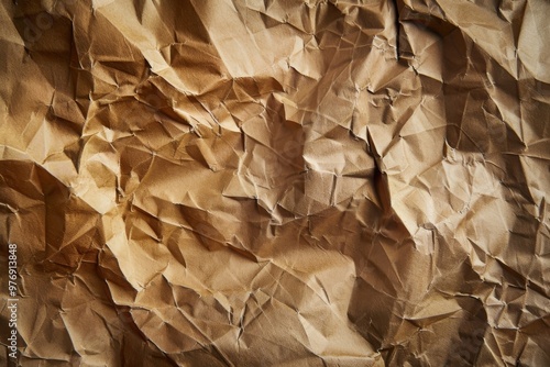 Wallpaper Mural Abstract crumpled and creased recycled brown paper texture background Torontodigital.ca