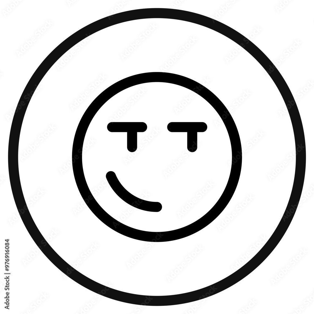 Editable sarcastic, smirking face vector icon. Part of a big icon set family. Perfect for web and app interfaces, presentations, infographics, etc Editable sarcastic, smirking face vector icon. Part of a big icon set family. Perfect for web and app interfaces, presentations, infographics, etc