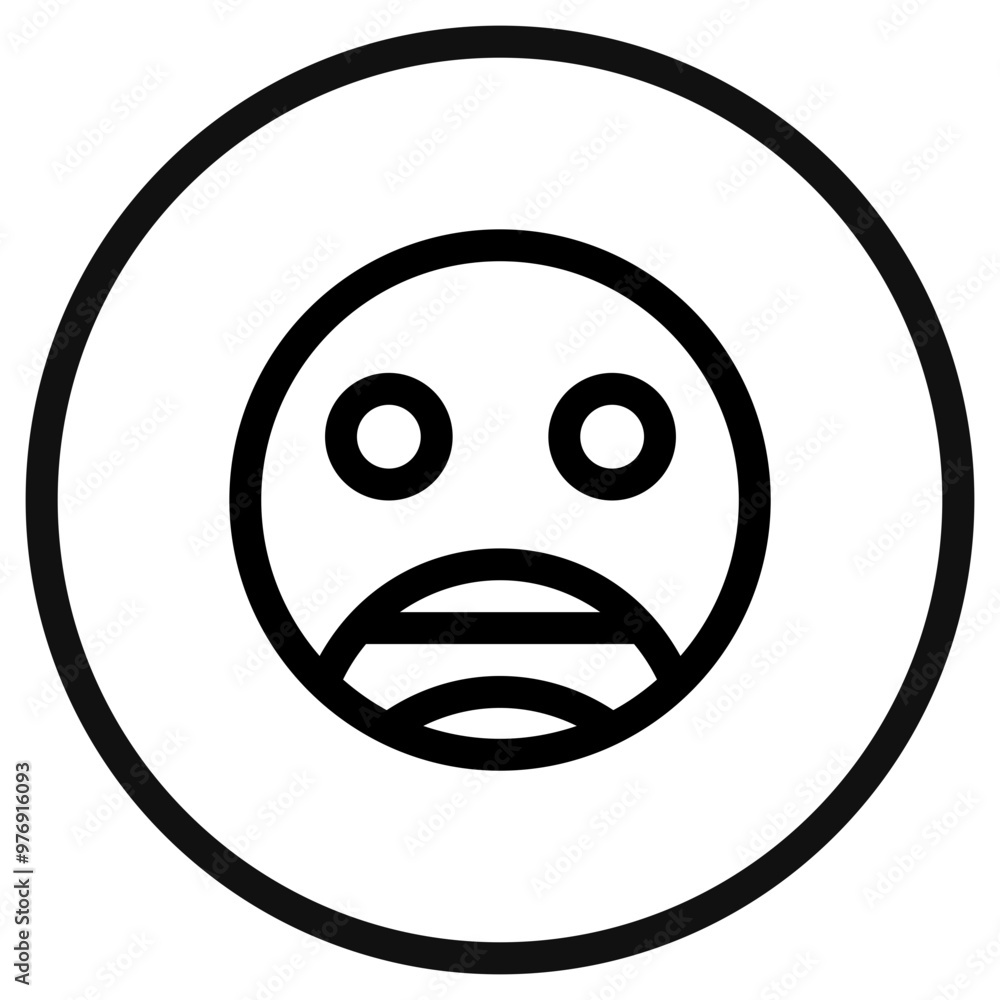 Fototapeta premium Editable scared, shocked, petrified face vector icon. Part of a big icon set family. Perfect for web and app interfaces, presentations, infographics, etc