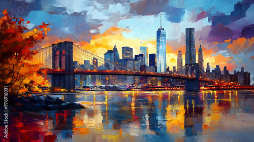 A colorful, impressionistic...