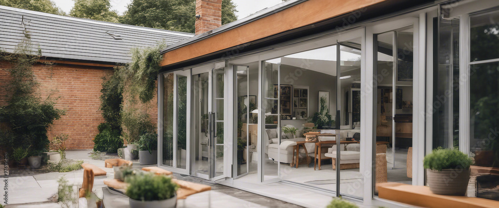 Modern orangery providing additional living space and connecting a home with the outdoors Modern orangery providing additional living space and connecting a home with the outdoors