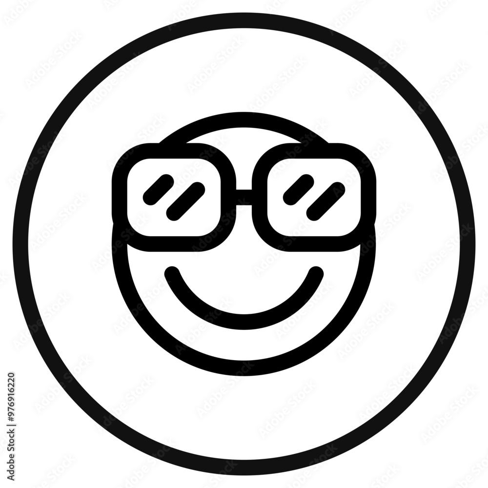 Editable cool glasses, proud, cool face vector icon. Part of a big icon set family. Perfect for web and app interfaces, presentations, infographics, etc Editable cool glasses, proud, cool face vector icon. Part of a big icon set family. Perfect for web and app interfaces, presentations, infographics, etc