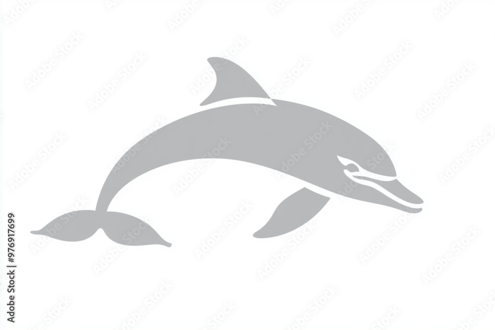 A Vector stylized logo of dolphin , isolated on white background A Vector stylized logo of dolphin , isolated on white background