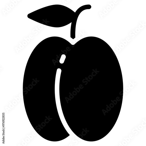 apricot glyph vector icon