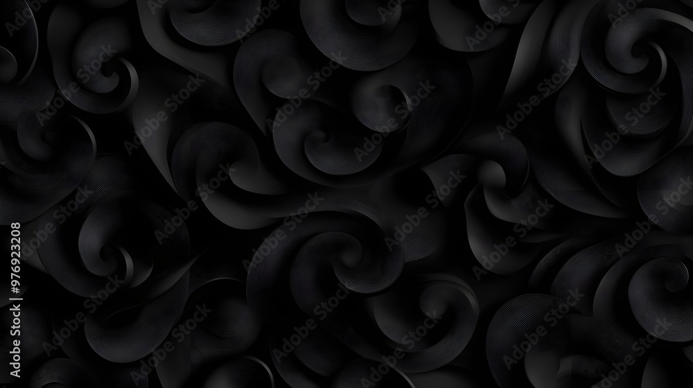 Black swirling lines in a repeating pattern, minimalist and modern, vector illustration, white background, high contrast, simple aesthetic. Black swirling lines in a repeating pattern, minimalist and modern, vector illustration, white background, high contrast, simple aesthetic.