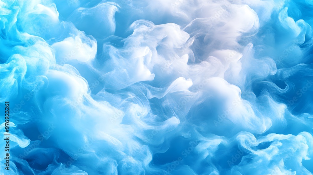 Calm waves and swirling clouds in soft blues, seamless pattern, abstract watercolor, light and airy feel. Calm waves and swirling clouds in soft blues, seamless pattern, abstract watercolor, light and airy feel.