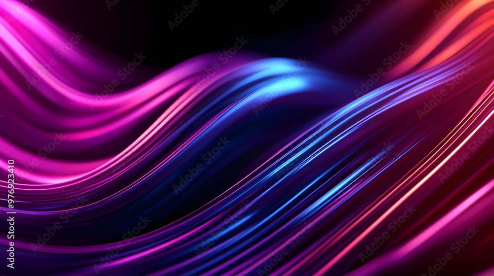 Swirling geometric lines in neon colors, abstract 3D rendering, holographic effects, vibrant gradients, futuristic style. Swirling geometric lines in neon colors, abstract 3D rendering, holographic effects, vibrant gradients, futuristic style.