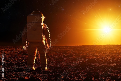 Fototapeta Naklejka Na Ścianę i Meble -  Explore the challenges and innovations in space colonization