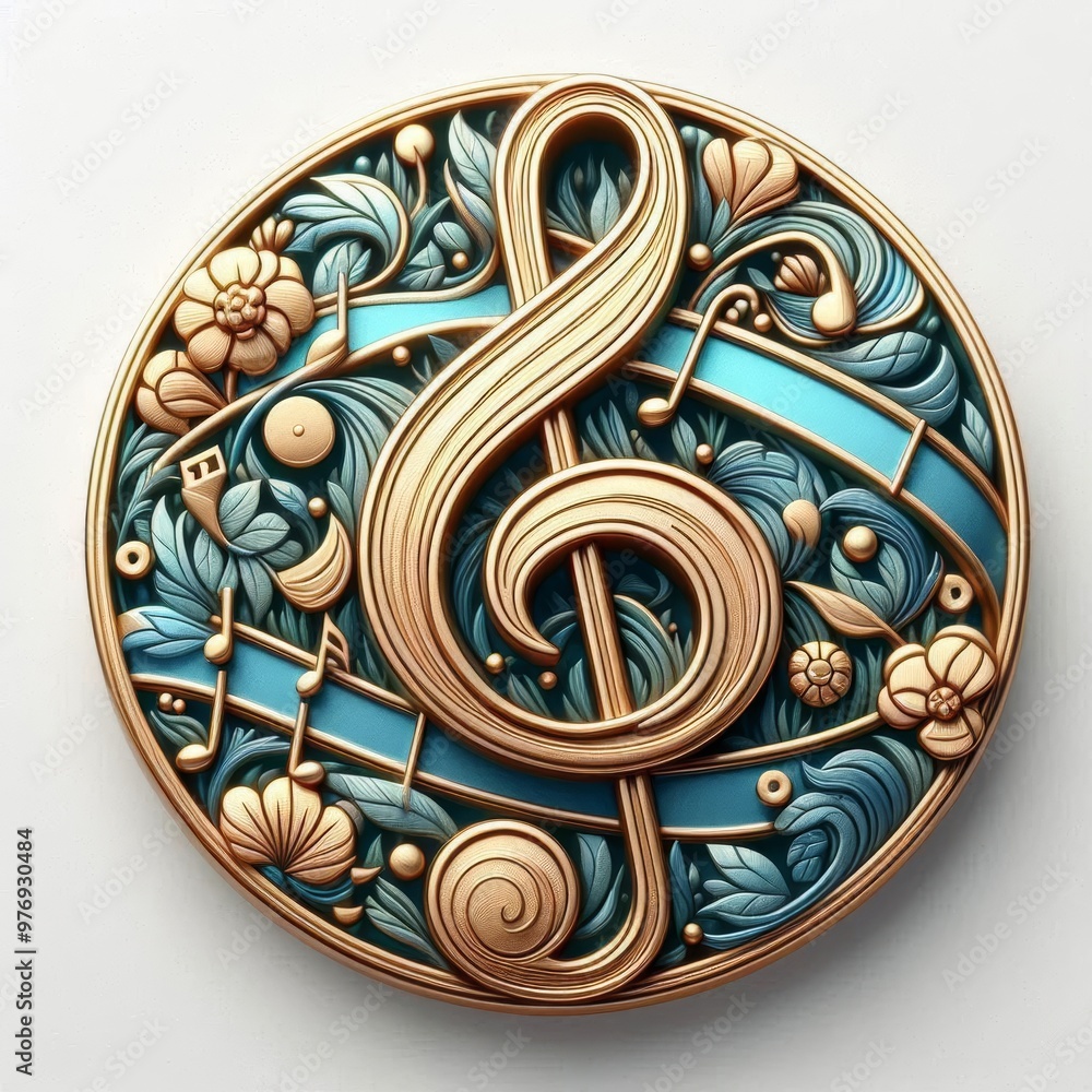 treble clef symbol on white treble clef symbol on white