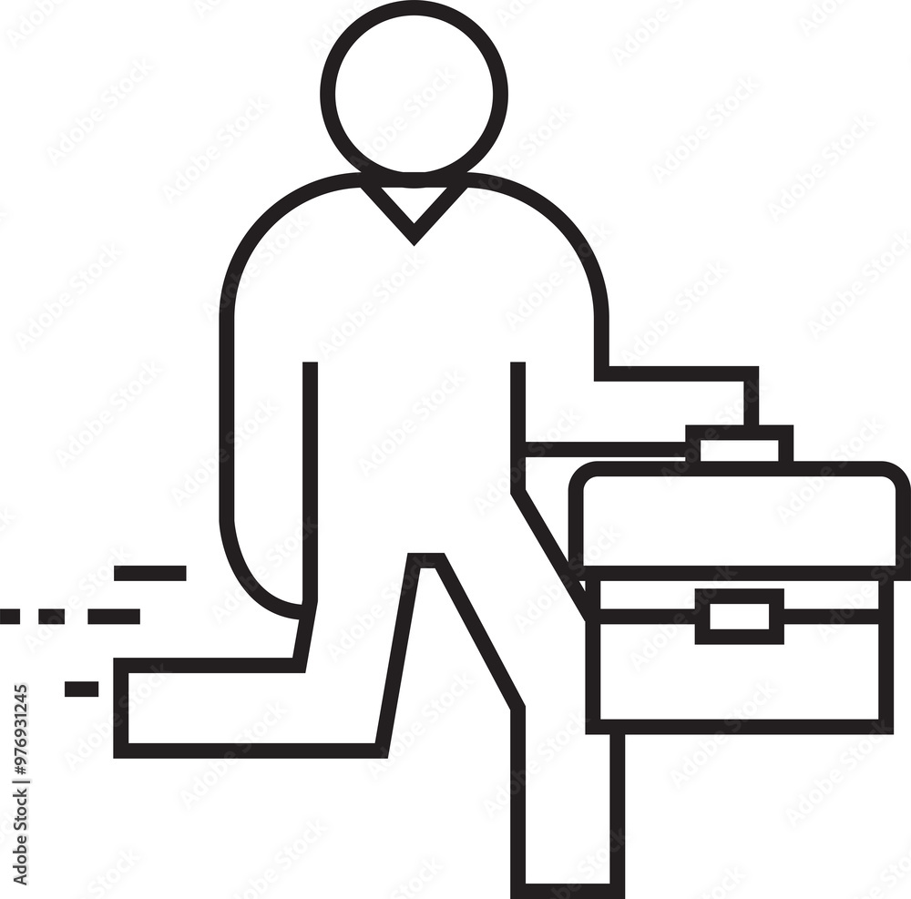People Running and Holding Briefcase Icon
People Running and Holding Briefcase Icon