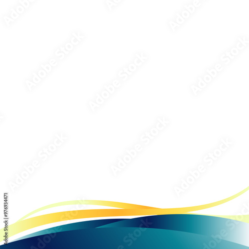 Abstract Wavy Footer Decoration