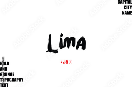 In Stylish Bold Rough Grunge Text Typography City Name