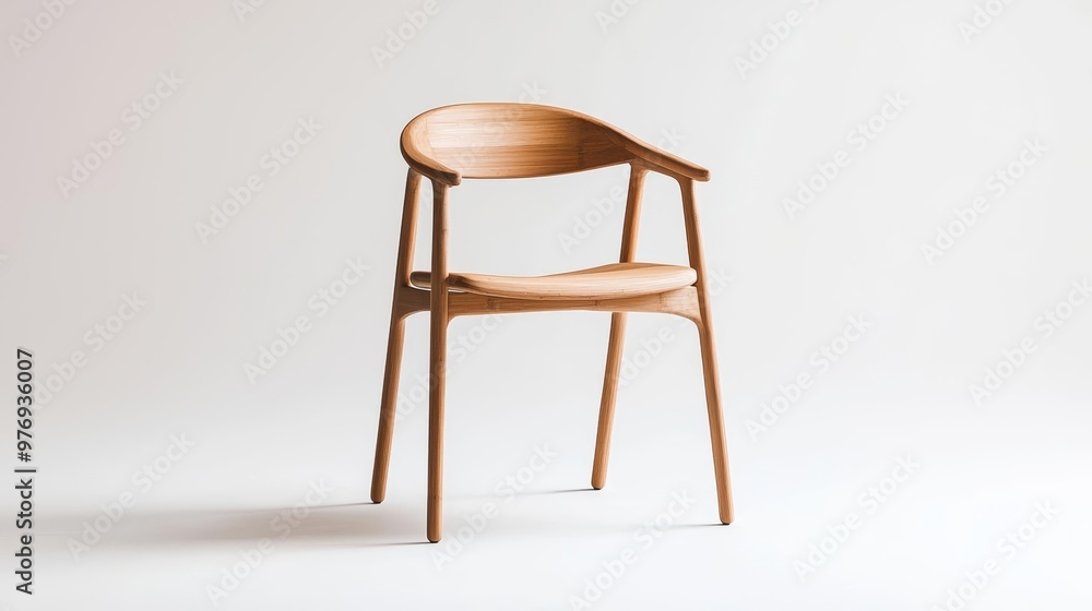 A bamboo dining chair with eco-friendly materials, designed for a bright, sustainable kitchen interior, bamboo chair, sustainable interior A bamboo dining chair with eco-friendly materials, designed for a bright, sustainable kitchen interior, bamboo chair, sustainable interior