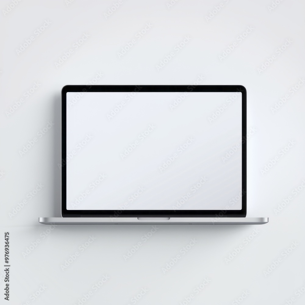 Blank Laptop Screen mockup on Office Desk Blank Laptop Screen mockup on Office Desk