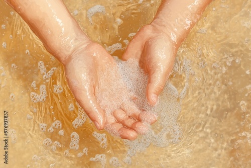 Close-up of man having back massage with honey at health spa.. Beautiful simple AI generated image