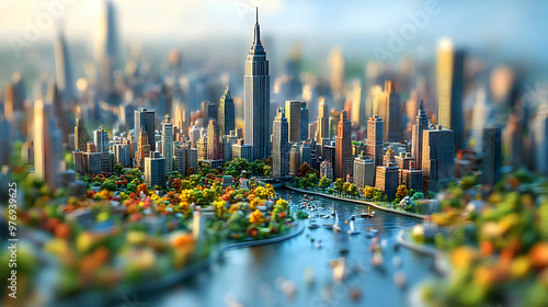 A miniature model of a city...