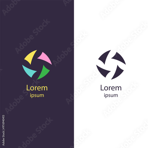 Abstract, floral-inspired logo with swirling petals and dynamic movement. Ideal for businesses in beauty, nature, wellness, spa services, design, and creative branding.