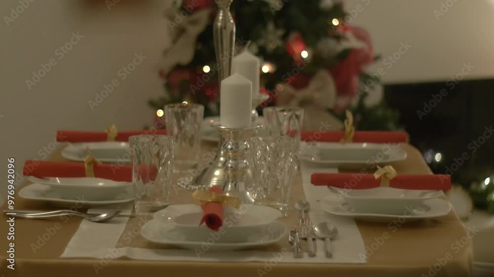 Christmas decoration of a festive dinner Christmas decoration of a festive dinner