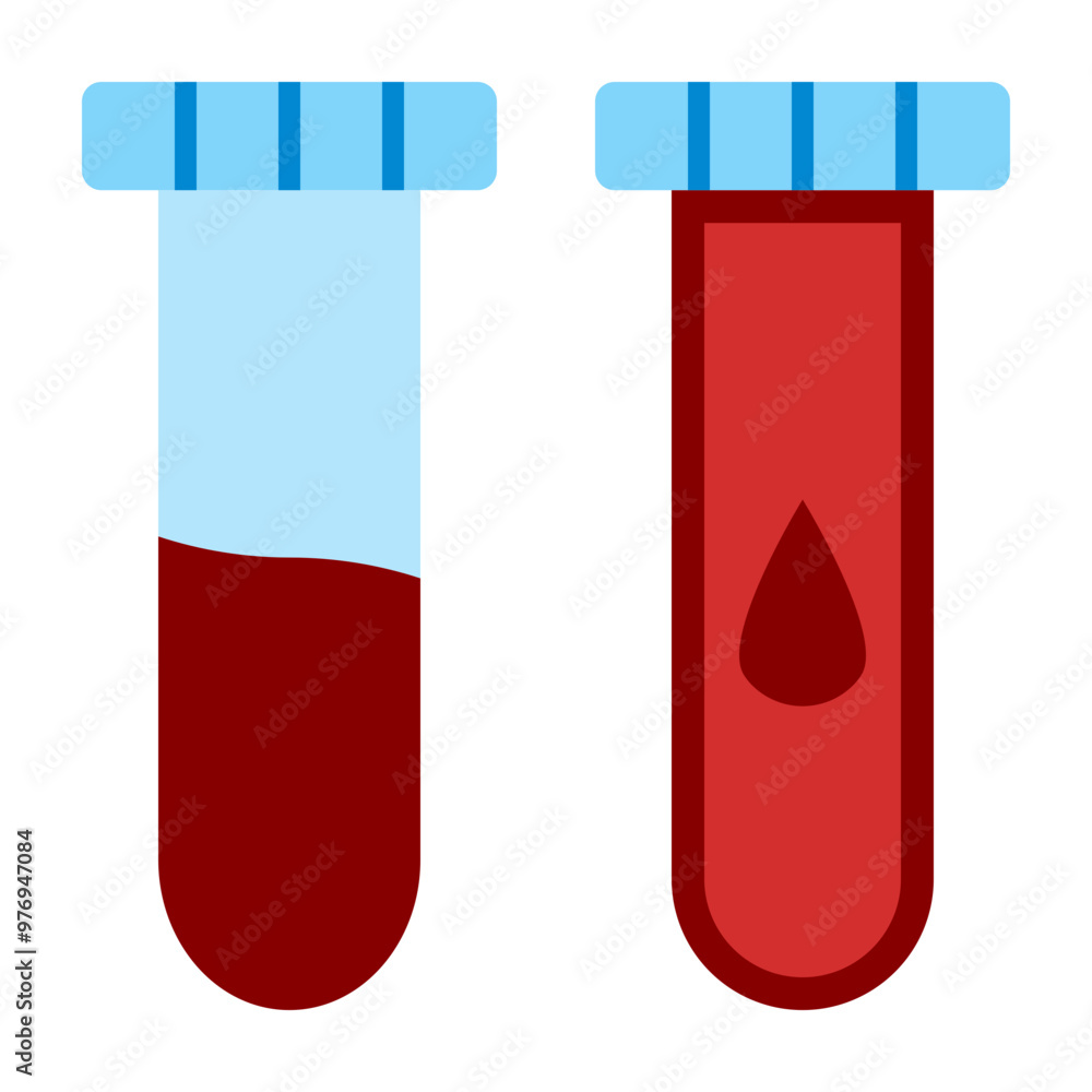 Blood Sample Vector Flat Icon Design Blood Sample Vector Flat Icon Design