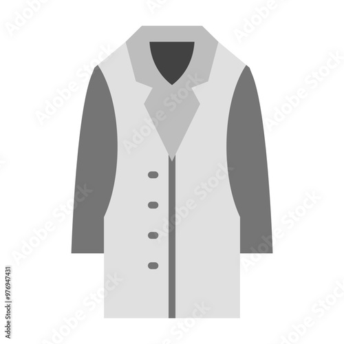 Long Coat Vector Flat Icon Design