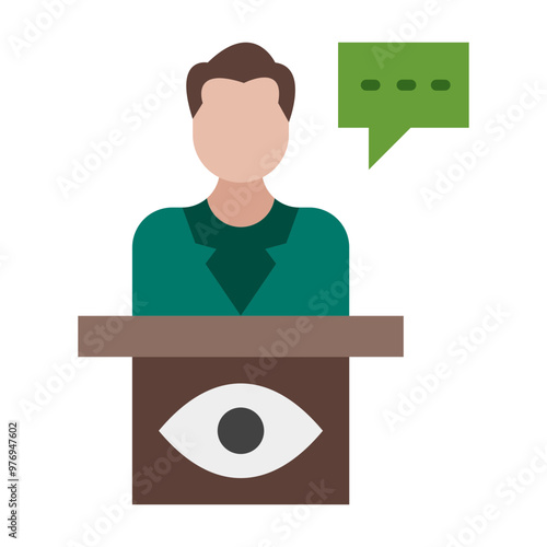 Witness Vector Flat Icon Design