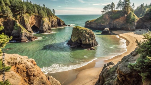 The very popular Secret Beach, Oregon.