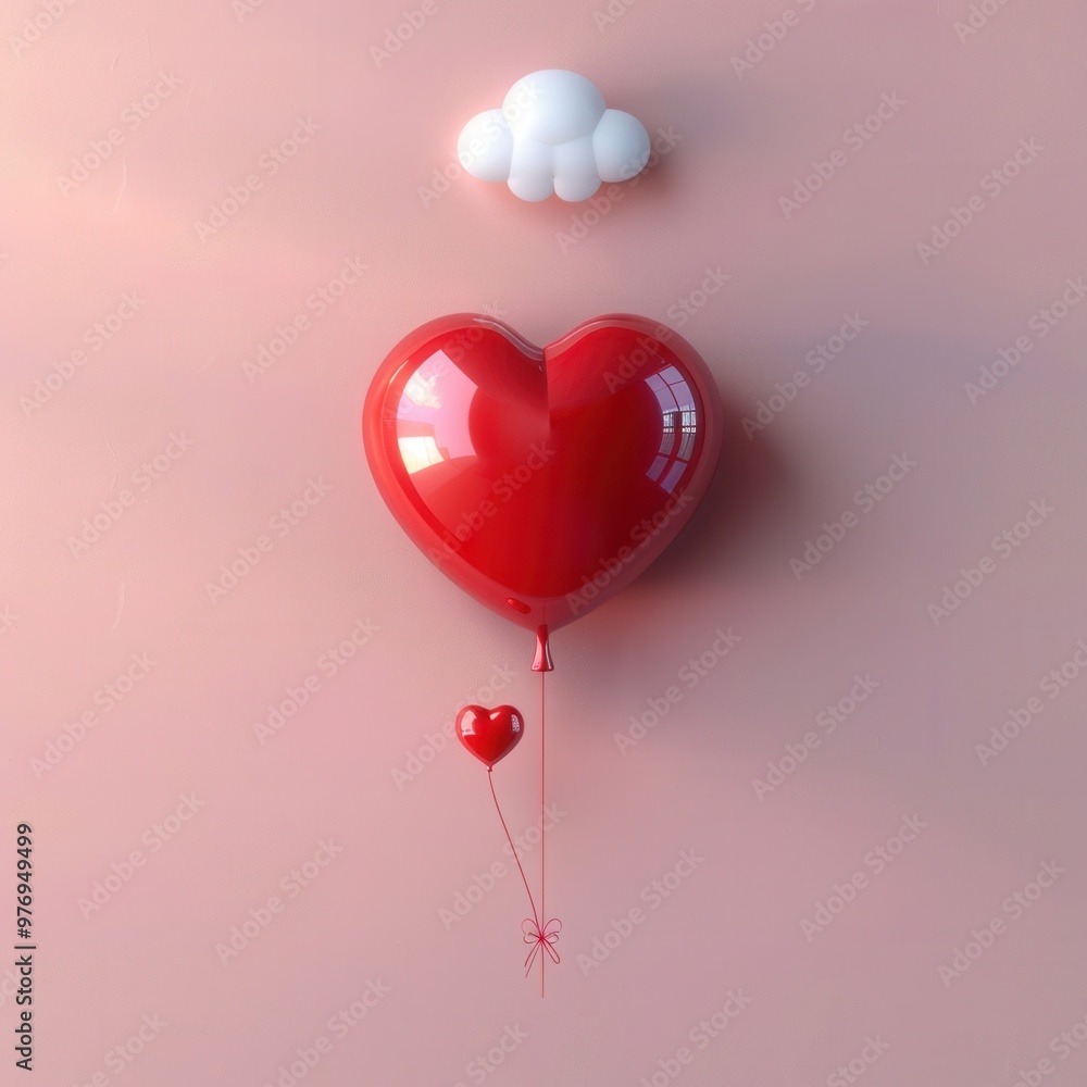 Heart Balloon and Cloud Heart Balloon and Cloud
