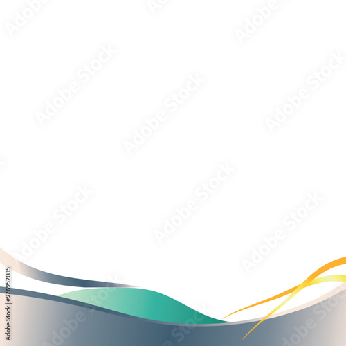 Abstract Wavy Footer Decoration